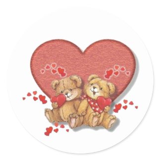Hugs and Kisses Bears Stickers
