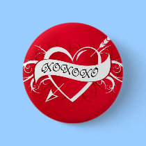 HUGS AND KISSES buttons