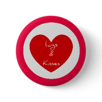Hugs and Kisses Circle Heart buttons
