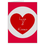 Hugs and Kisses Circle Heart Card