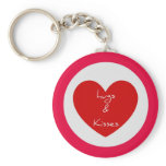 Hugs and Kisses Circle Heart Key Chains Hugs and Kisses Circle Heart Key Chains