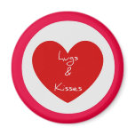 Hugs and Kisses Circle Heart Refrigerator Magnet Hugs and Kisses Circle Heart Refrigerator Magnet