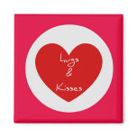 Hugs and Kisses Circle Heart Magnet Hugs and Kisses Circle Heart Magnet