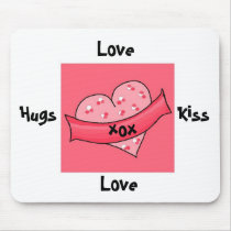 Hugs and Kisses - mousepad by seashell2 Hugs and Kisses - mousepad