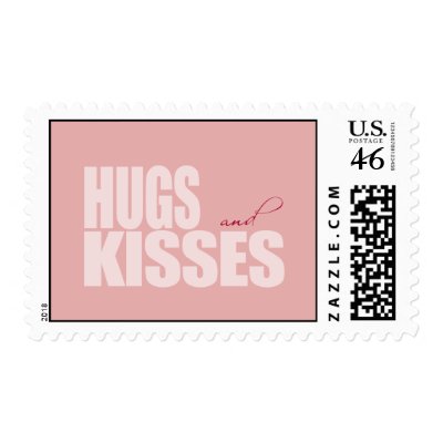 Hugs and Kisses Postage Stamp by CreativeDesignStudio
