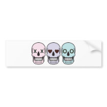 Hugs and Kisses Skulls bumper stickers