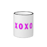 Hugs And Kisses XOXO Pink Coffee Mugs
