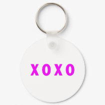 Hugs And Kisses XOXO Pink keychains