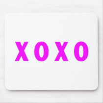 Hugs And Kisses XOXO Pink mousepads