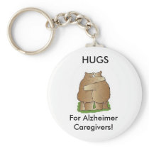 Hugs for Alzheimer Caregivers Keychain