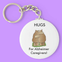 Hugs for Alzheimer Caregivers Keychain keychains