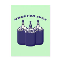 Hugs For Jugs Postcard