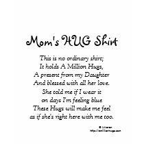 Hugs For Mom From Daughter t-shirts