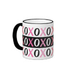Hugs & Kisses Pattern Valentine Mug mugs
