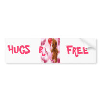 HUGS, R, FREE bumper sticker bumper stickers