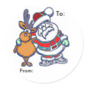 Hugs Xmas Tags stickers