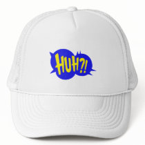 HUH! COMIC BOOK SPEECH BUBBLE hats by dgpaulart HUH! COMIC BOOK SPEECH BUBBLE hats