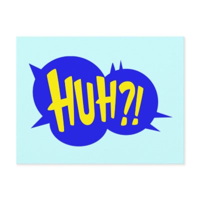 Comic book speech bubble word Huh! Image Detail