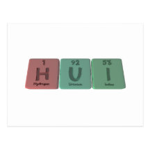 Hui as Hydrogen Uranium Iodine Postcard