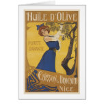Huile D'Olive Vintage Ad Greeting Cards