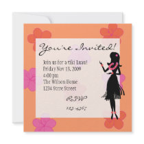 Hula Blooms invitations