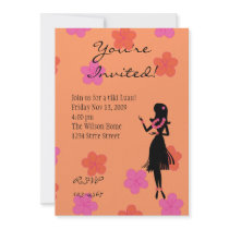 Hula Blooms invitations