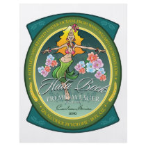 Hula Bock Label Flyer Design