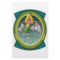 Hula Bock Label Stationery Design