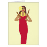 Hula Dancer blank card