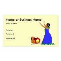 Hula dancer business card