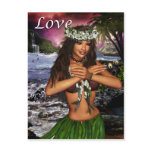 Hula Dancer Post Card
