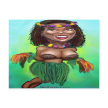 Hula Dancer postcards