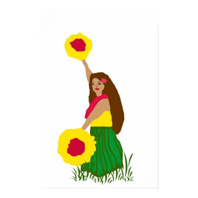 Hula Dancer with her Uli uli poster by marcya7