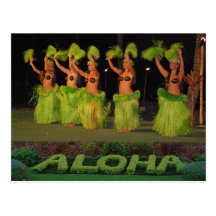 Hula dancers post cards