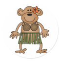 Hula Dancing Monkey stickers