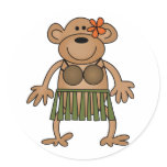 Hula Dancing Monkey stickers