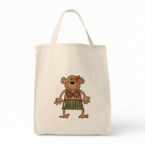 Hula Dancing Monkey Tshirts and Gifts Tote Bags