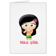 Hula Girl Card