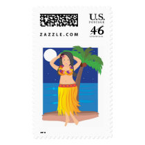 Hula Girl postage