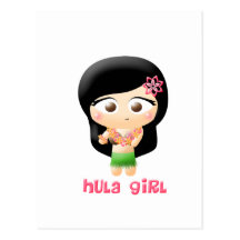 Hula Girl Postcards