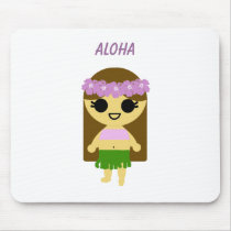 Hula Girl (PS graphic by 9-yr old Jessica) mousepads