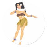 Hula Girl stickers