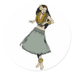 Hula Girl stickers