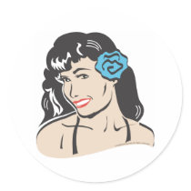 Hula Girl Sticker