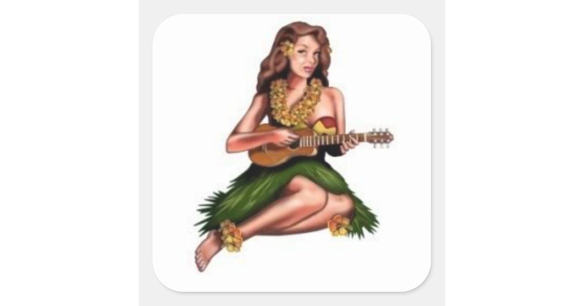 Hula Girl Stickers Zazzle 5188