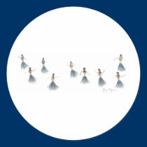 Hula Girls Sticker stickers