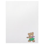 hula hawaiian vacation cute teddy bear design letterhead