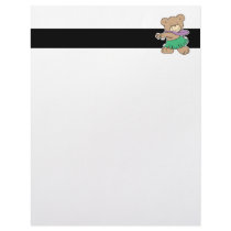 hula hawaiian vacation cute teddy bear design custom letterhead
