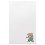 hula hawaiian vacation cute teddy bear design stationery paper