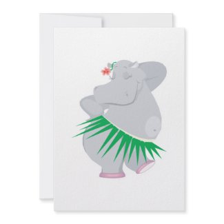 hula hippo invitation